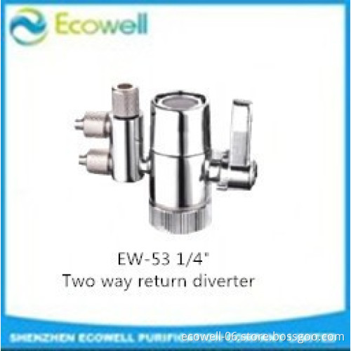 1/4" 3/8" Two Way Return Diverter Faucet Diverter Valve , Water Filters Purifier Parts
